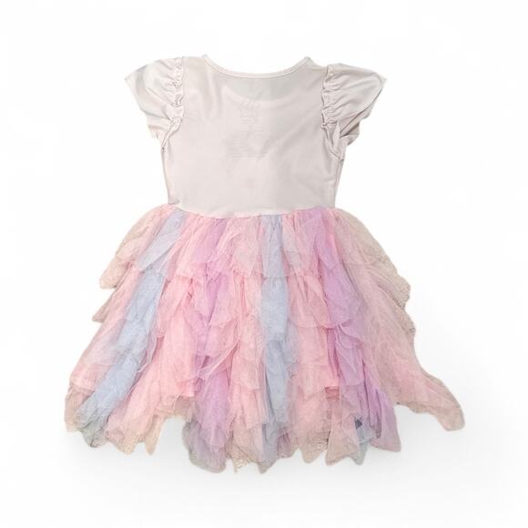 Afro Unicorn Girls Tulle Rainbow Dress 2T - Picture 2 of 4